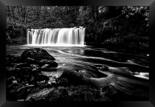  Sgwd Ddwli Isaf Waterfall Framed Print by Stephen Jones