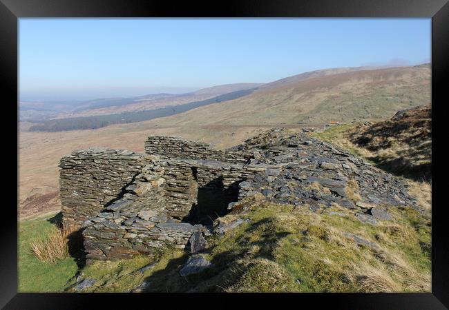 Ruins in North Wales Framed Print by John Mitchell