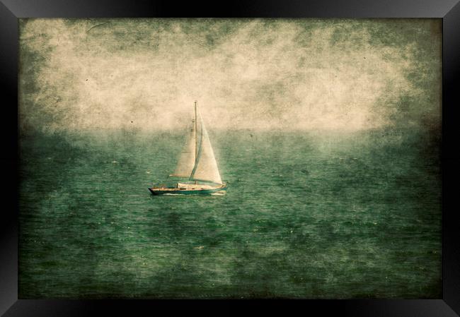  Lonely Yacht  Framed Print by Svetlana Sewell