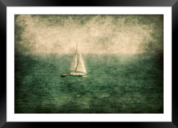  Lonely Yacht  Framed Mounted Print by Svetlana Sewell