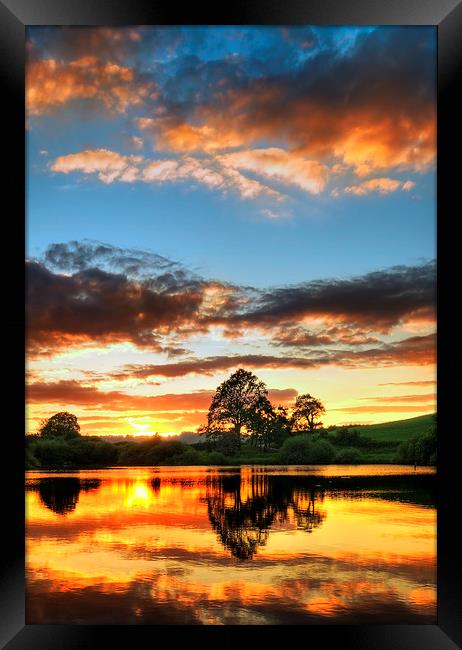  Lake Sunset Framed Print by Svetlana Sewell