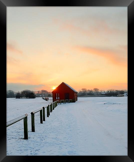 winter dusk Framed Print by Svetlana Sewell