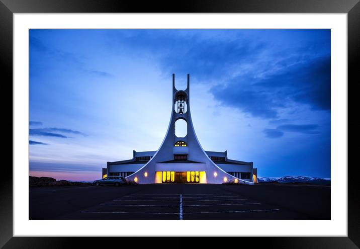 Stykkisholmur Church Framed Mounted Print by Svetlana Sewell