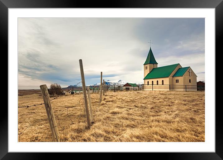 Field Church  Framed Mounted Print by Svetlana Sewell