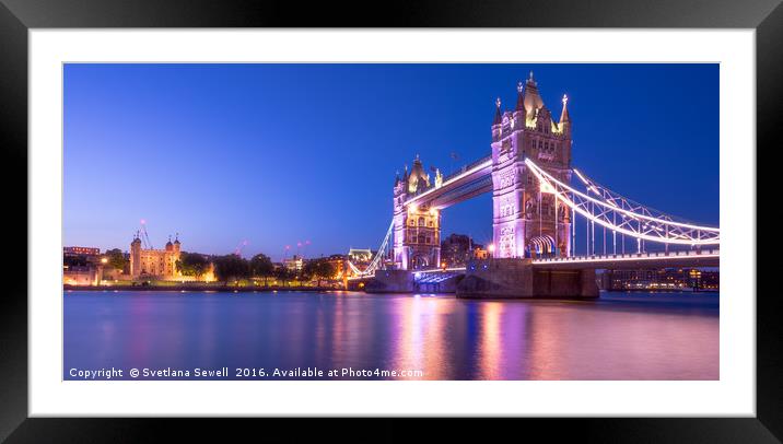 Tower Bridge Framed Mounted Print by Svetlana Sewell