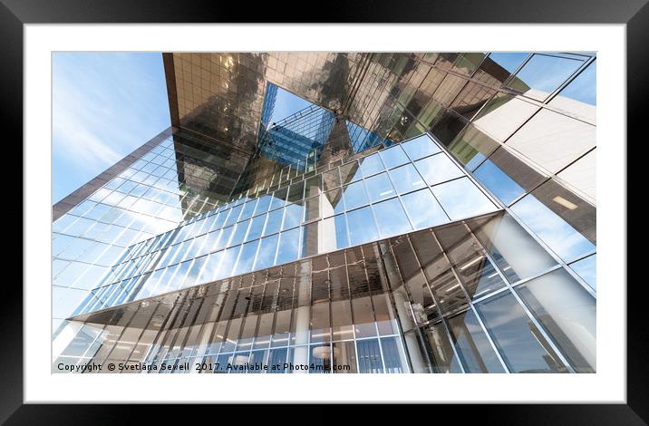 Glass Building Framed Mounted Print by Svetlana Sewell
