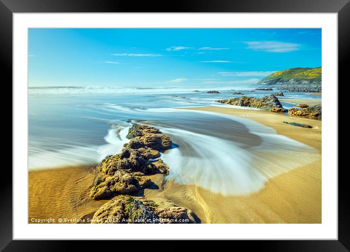 Smooth Wave Framed Mounted Print by Svetlana Sewell