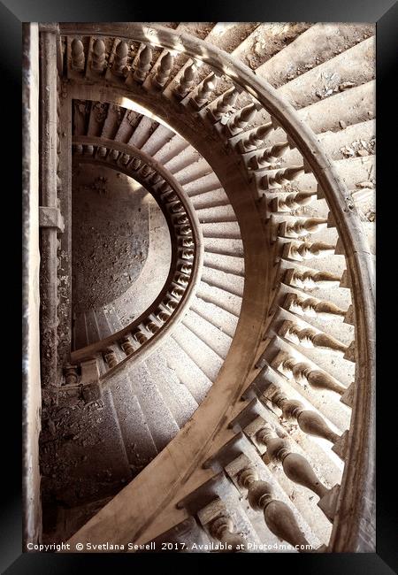 Forgotten Stair Framed Print by Svetlana Sewell