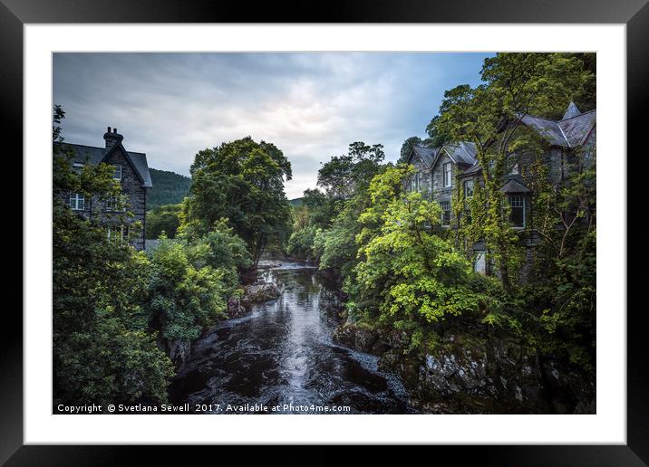 Betws-y-Coed village Framed Mounted Print by Svetlana Sewell