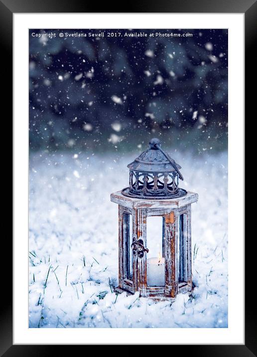 Lantern Framed Mounted Print by Svetlana Sewell