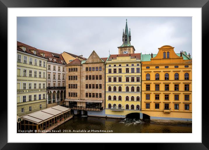 Corner buildings in Prague Framed Mounted Print by Svetlana Sewell
