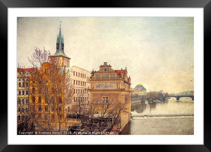 View on a river Framed Mounted Print by Svetlana Sewell