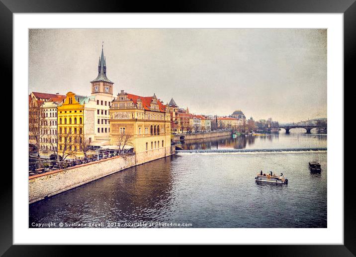 River Vltava Framed Mounted Print by Svetlana Sewell