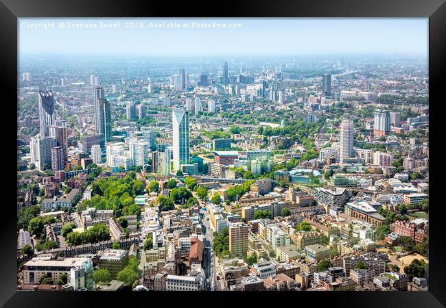 Aerial London Framed Print by Svetlana Sewell
