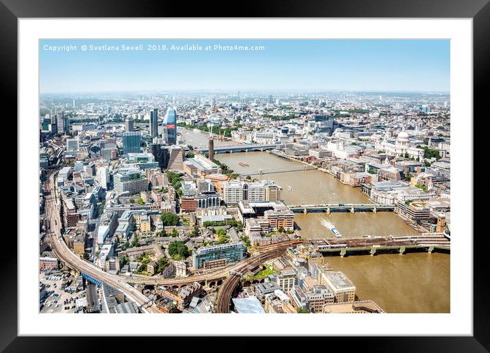 Aerial London View Framed Mounted Print by Svetlana Sewell