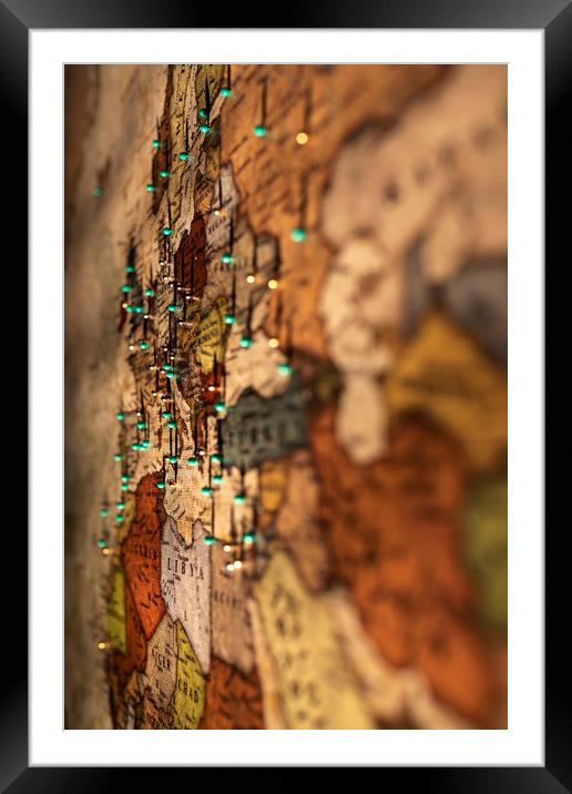 Map                   Framed Mounted Print by Svetlana Sewell