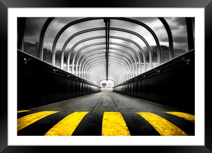 Dark Tunnel Framed Mounted Print by Svetlana Sewell