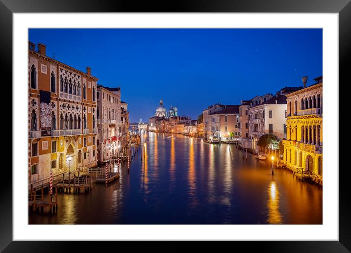 Night Venice Framed Mounted Print by Svetlana Sewell