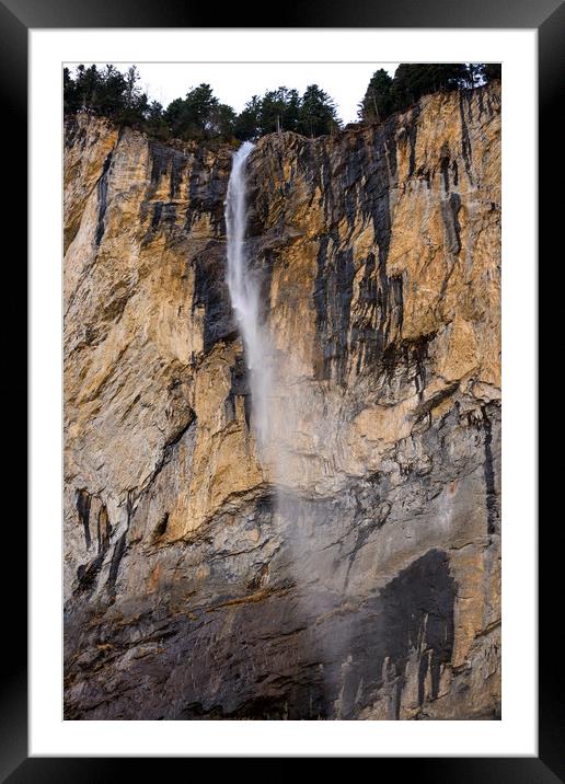 Staubbach Waterfall Framed Mounted Print by Svetlana Sewell