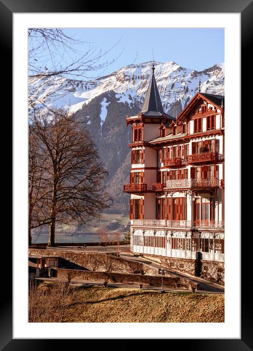 The Grandhotel Giessbach Framed Mounted Print by Svetlana Sewell