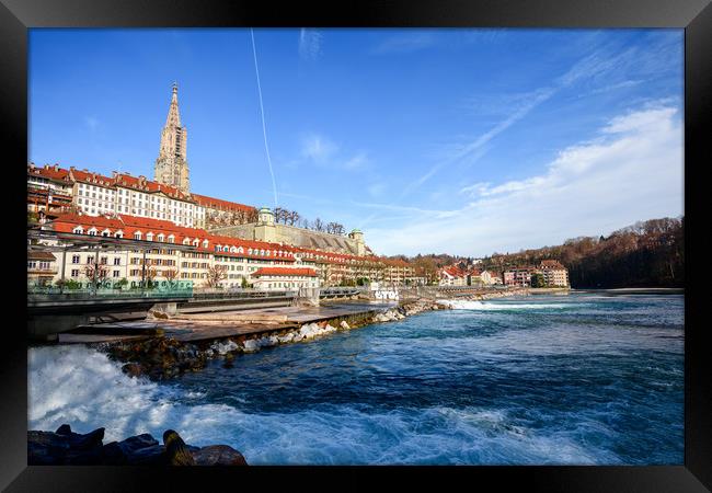 Bern and River Aare Framed Print by Svetlana Sewell