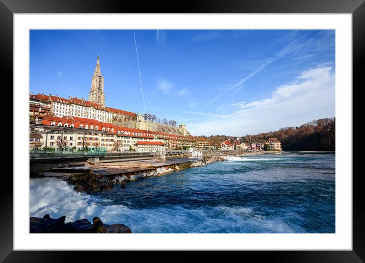 Bern and River Aare Framed Mounted Print by Svetlana Sewell