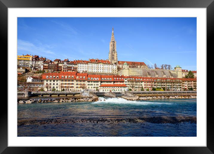 Bern and River Aare Framed Mounted Print by Svetlana Sewell