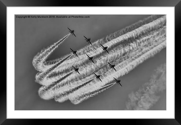  Reds 5 bw Framed Mounted Print by Kelly Murdoch