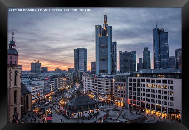  Christmas market in Frankfurt am Main Framed Print by Anastasiia P.