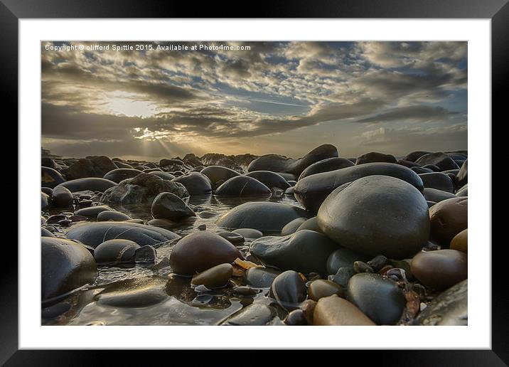  Pebble Beach Westward Ho! Framed Mounted Print by clifford Spittle