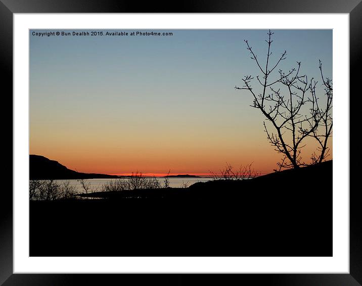  Summer Isles Spring Sunset. Framed Mounted Print by Bun Dealbh