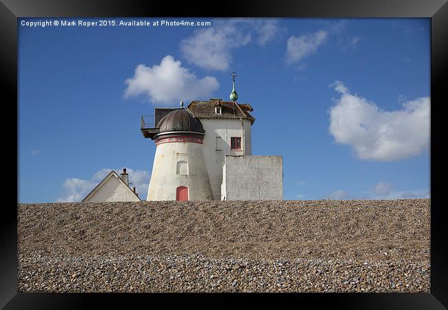 Aldeburgh Fort Green Windmill  Framed Print by Mark Roper