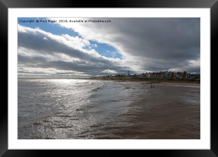 Southwold Seafront with Contrasting Sun and Clouds Framed Mounted Print by Mark Roper