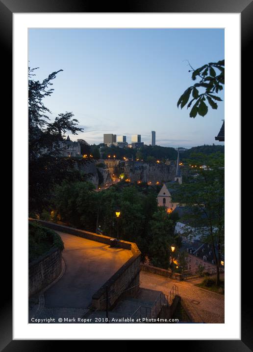 Historic old Luxembourg with modern new buildings  Framed Mounted Print by Mark Roper