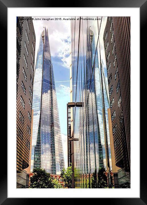  More reflections on The Shard Framed Mounted Print by John Vaughan