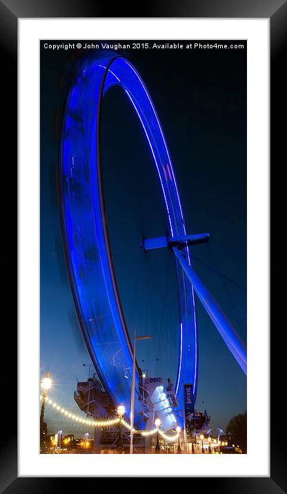  Turning London Eye into a Catherine Wheel Framed Mounted Print by John Vaughan