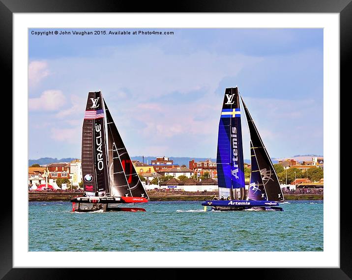  AC-45 America's Cup Portsmouth 2015 Framed Mounted Print by John Vaughan