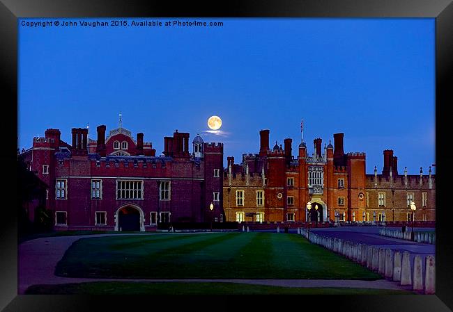  Once in a Blue Moon at Hampton Court Palace Framed Print by John Vaughan