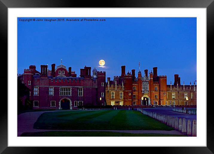  Once in a Blue Moon at Hampton Court Palace Framed Mounted Print by John Vaughan