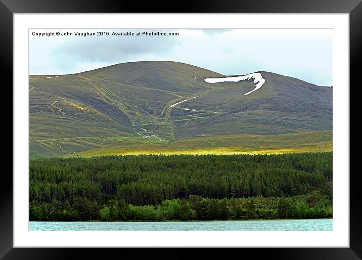  Across Loch Morlich to Cairn Gorm Framed Mounted Print by John Vaughan