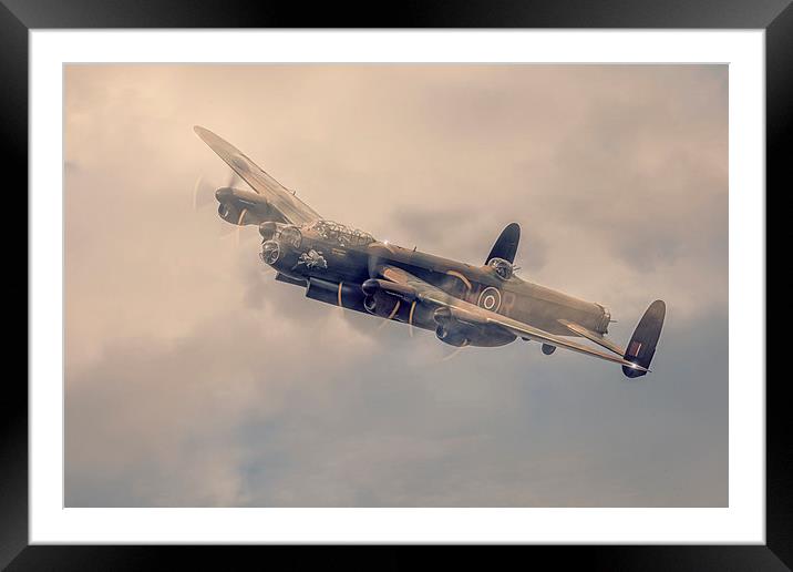  Lancaster Bomber Framed Mounted Print by Chris Paul