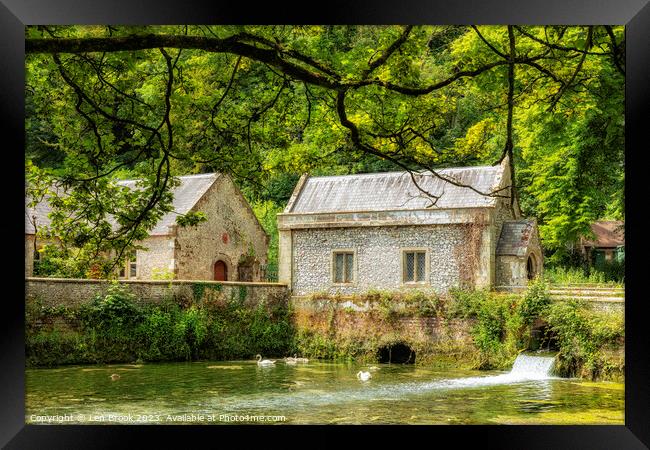 Arundel Mill Framed Print by Len Brook