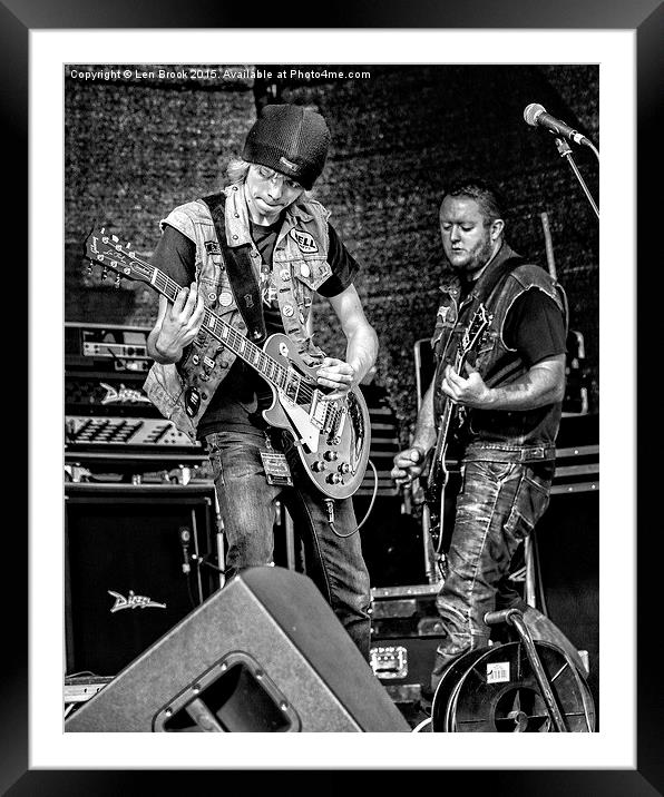 SnakeByte gigging at the Eastbourne Steampunk Fest Framed Mounted Print by Len Brook