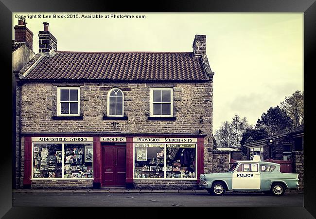 Aidensfield Store (Goathland) Framed Print by Len Brook