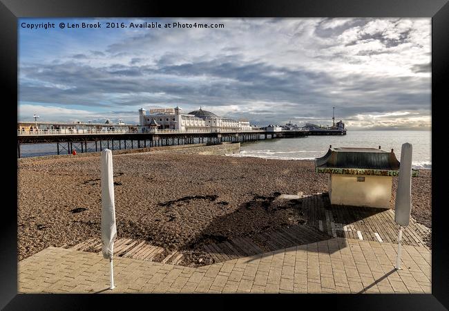 Brighton Palace Pier Framed Print by Len Brook