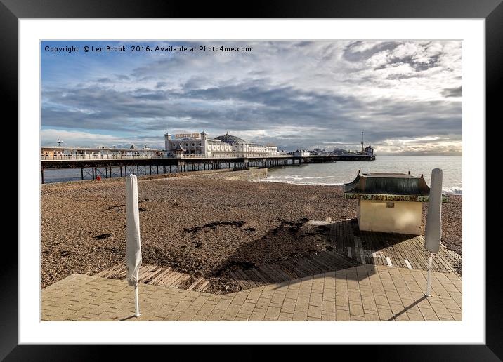 Brighton Palace Pier Framed Mounted Print by Len Brook