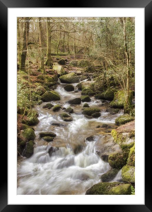 Kennall Vale Framed Mounted Print by Len Brook