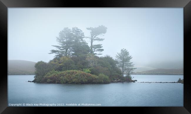 Cregennan Lakes Island Framed Print by Black Key Photography