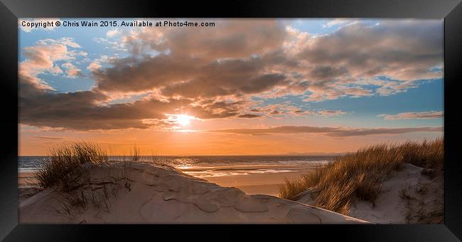  Harlech Dunes at Sunset Framed Print by Black Key Photography