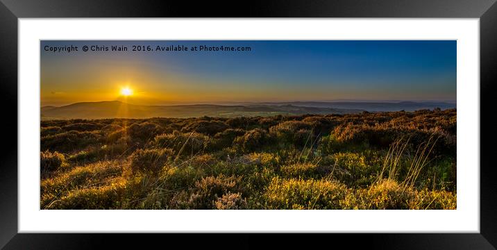 Stiperstones Sunset Framed Mounted Print by Black Key Photography